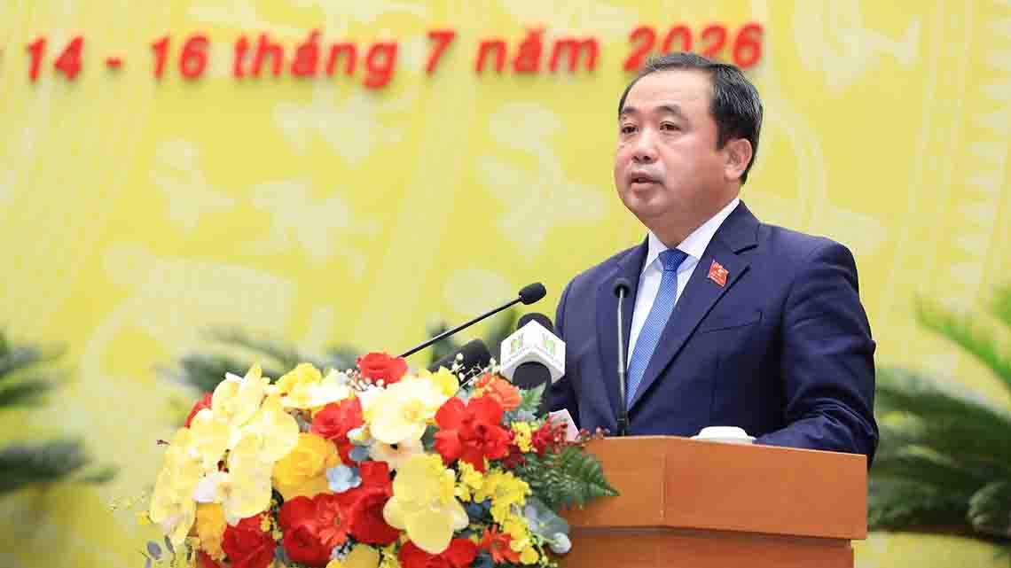 Bí thư Thành ủy Hà Nội phát biểu chỉ đạo kỳ họp thứ 5 HĐND thành phố Hà Nội khóa XVII.