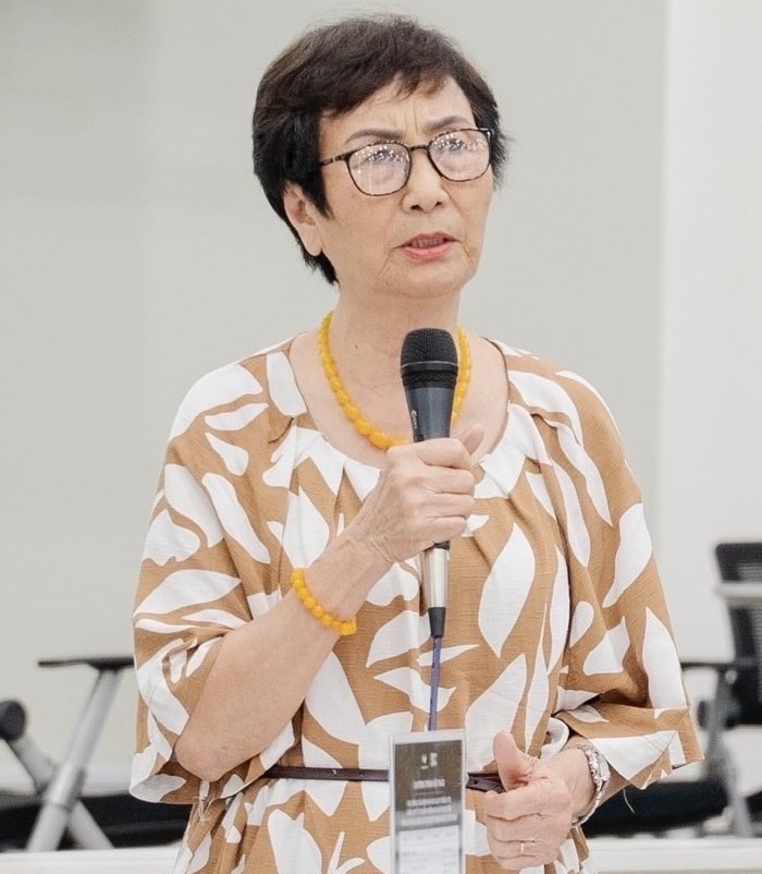 PGS.TS Bùi Thị An, nguyên Đại biểu Quốc hội khóa XIII, Chủ tịch Hội Nữ trí thức Hà Nội, Viện trưởng Viện Tài nguyên, Môi trường và Phát triển cộng đồng (ảnh: NVCC).