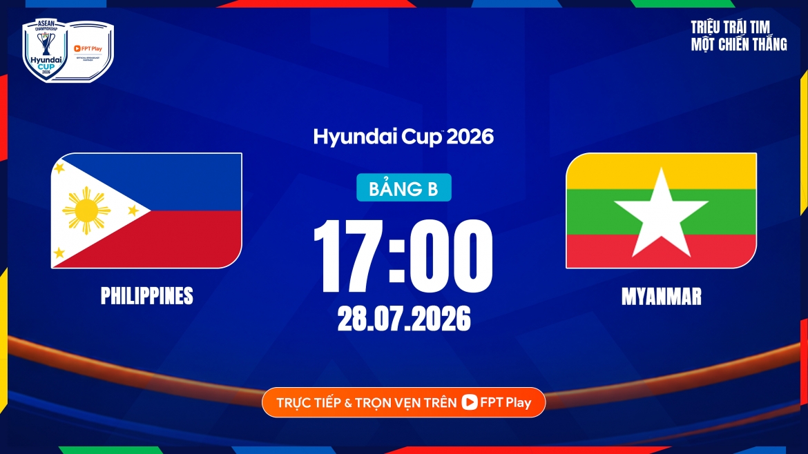 ĐT Philippines có trận ra quân tại ASEAN Cup 2026 gặp ĐT Myanmar.