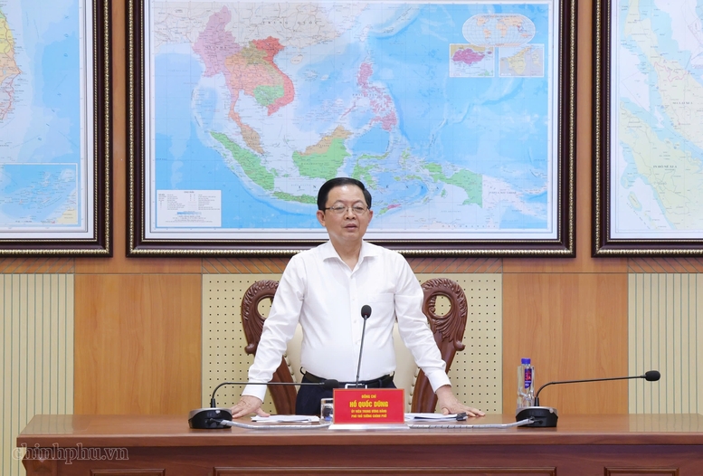 Phó Thủ tướng Hồ Quốc Dũng phát biểu chỉ đạo tại cuộc làm việc - Ảnh: VGP/Gia Huy