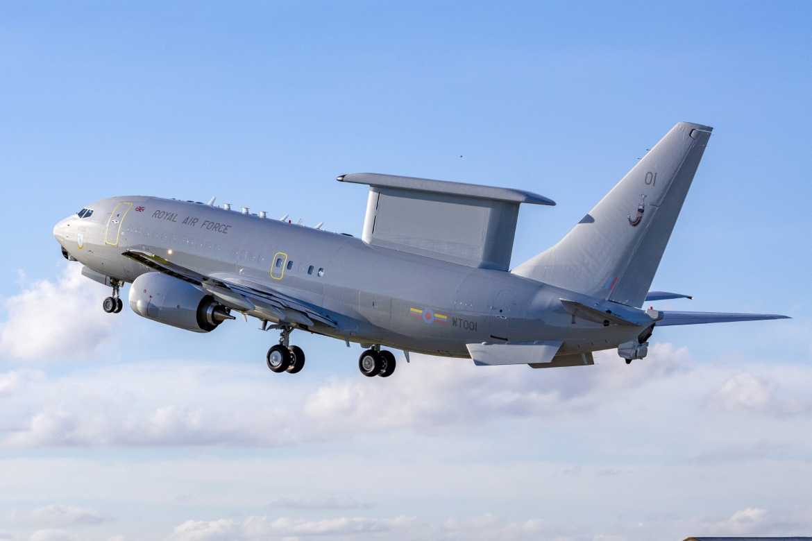 Một chiếc máy bay cảnh báo sớm (AWACS) Boeing E-7 Wedgetail thuộc sở hữu của Không quân Hoàng gia Anh (Nguồn: ESD)