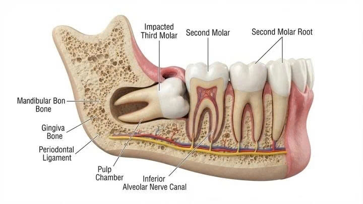 Răng khôn thường mọc lệch (Ảnh: RN)