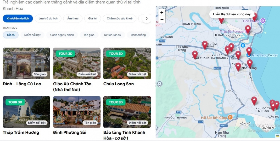 Các địa điểm du lịch nổi tiếng được số hóa để du khách dễ tiếp cận
