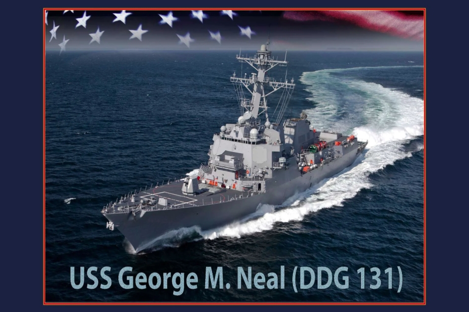 Tàu khu trục USS George M. Neal (DDG 131). Ảnh: Hải quân Mỹ