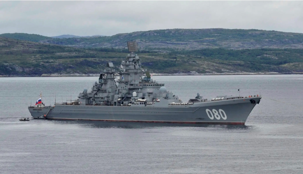 Tàu tuần dương hạt nhân Admiral Nakhimov của Nga. Ảnh: Hải quân Nga