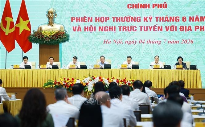 Tổng Bí thư, Chủ tịch nước Tô Lâm dự Phiên họp Chính phủ thường kỳ tháng 6 năm 2026 và Hội nghị Chính phủ với địa phương. Ảnh: Dương Giang/TTXVN.