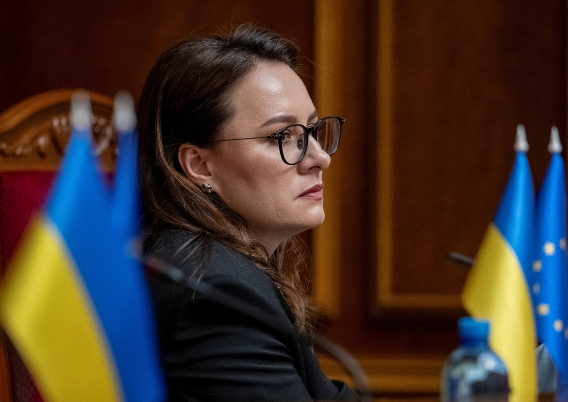 Bà Yulia Svyrydenko tham dự một phiên họp của Quốc hội ngày 17/7/2025, khi mới được bổ nhiệm làm Thủ tướng Ukraine. Ảnh: Reuters.