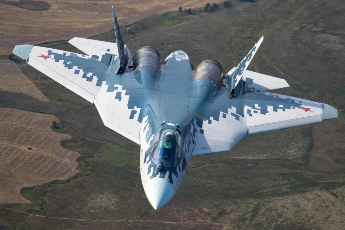 Tiêm kích tàng hình tiên tiến Su-57 của Nga. Ảnh: Bộ Quốc phòng Nga