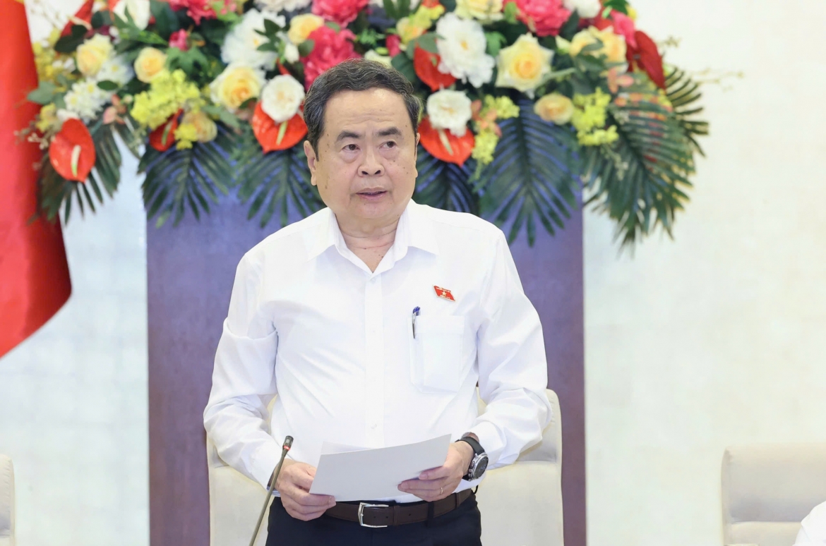 Chủ tịch Quốc hội Trần Thanh Mẫn phát biểu chỉ đạo tại phiên họp