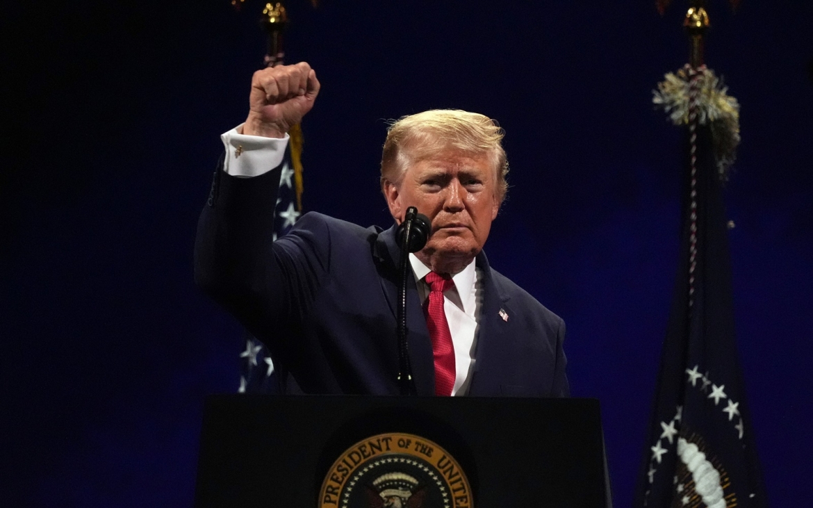 Tổng thống Mỹ Trump. Ảnh: AP.