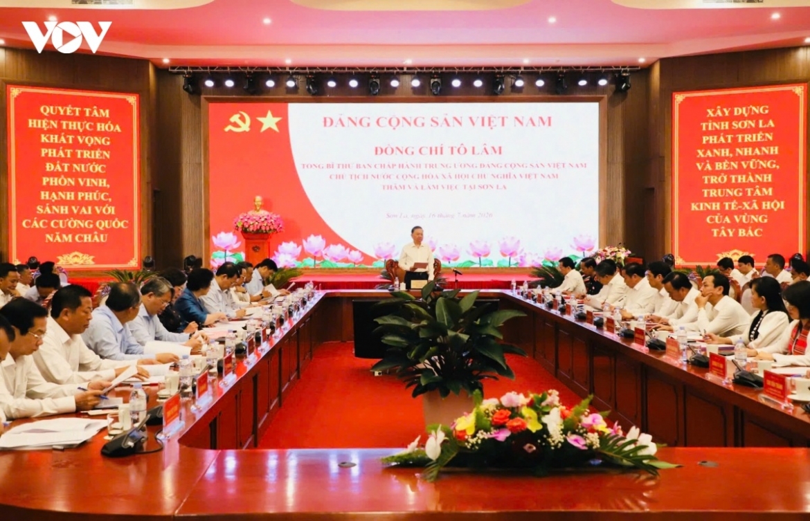 Tổng Bí thư, Chủ tịch nước Tô Lâm phát biểu tại buổi làm việc.