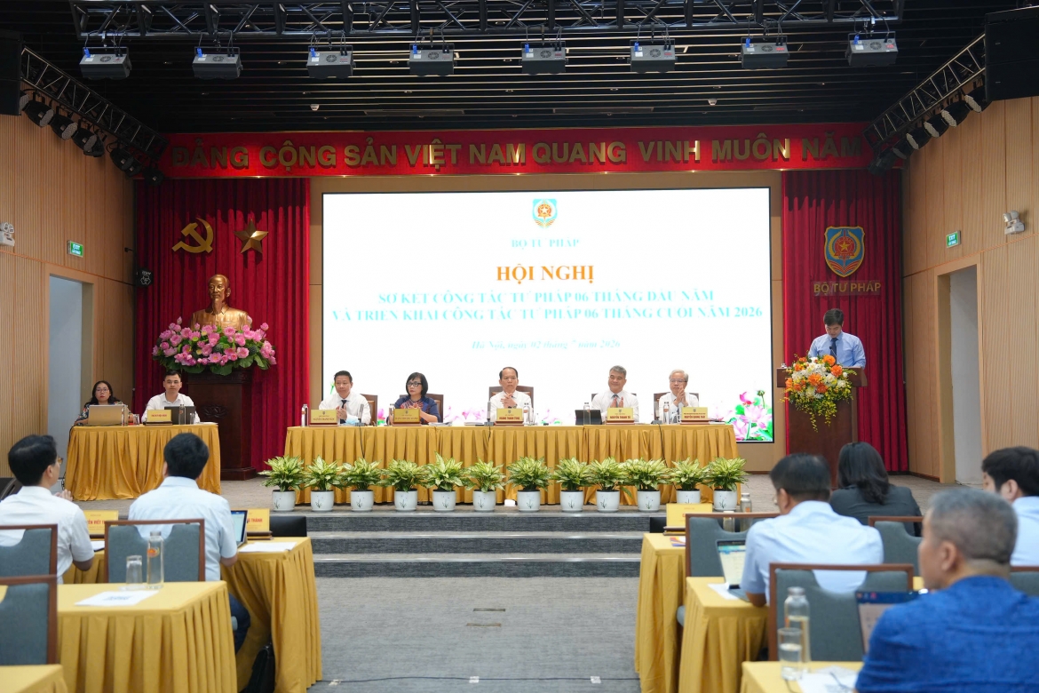 Hội nghị sơ kết công tác tư pháp 6 tháng đầu năm 2026 và triển khai công tác 6 tháng cuối năm