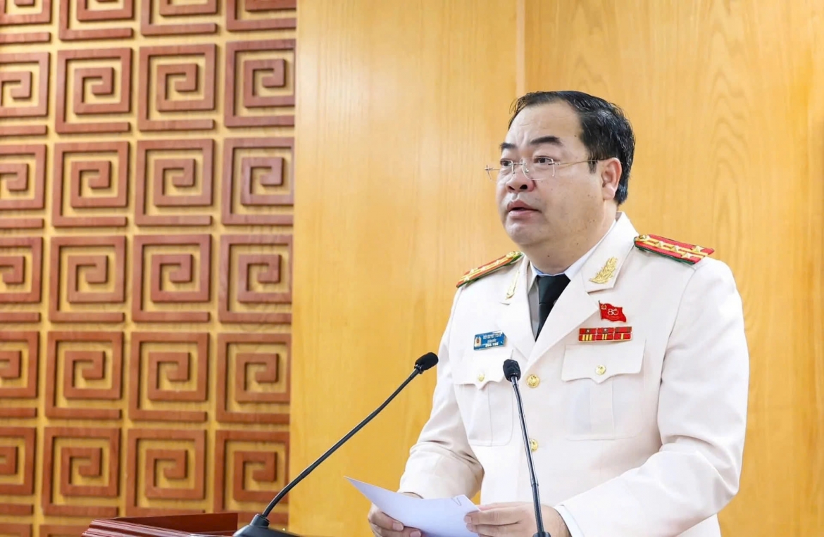 Tân ủy viên Ban Thường vụ Tỉnh ủy Lai Châu Bùi Quyết Toán phát biểu nhận nhiệm vụ