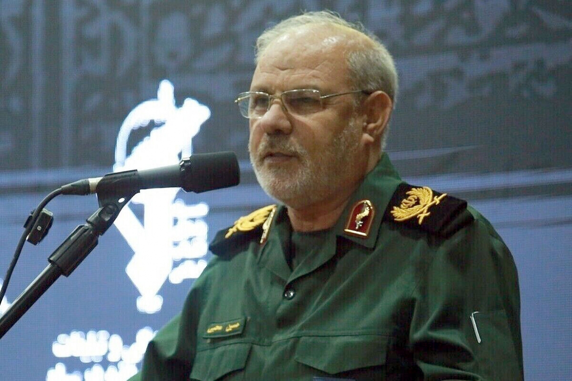 Chuẩn tướng Hossein Mohebi, người phát ngôn của Lực lượng Vệ binh Cách mạng Hồi giáo Iran (IRGC) (Ảnh: IRNA)
