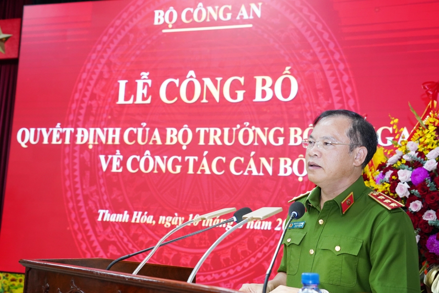 Thượng tướng Nguyễn Văn Long, Ủy viên Ban Chấp hành Trung ương Đảng, Thứ trưởng Bộ Công an. Ảnh: CA Thanh Hóa.