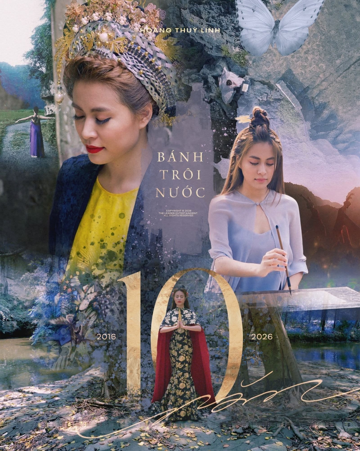 Mới đây, Hoàng Thùy Linh chia sẻ hình ảnh kỷ niệm 10 năm tác phẩm "Bánh trôi nước". Nhìn lại chặng đường đã qua, nữ ca sĩ xúc động viết: “Hành trình 10 năm với âm nhạc mang văn hóaViệt Nam trong đời sống thế hệ trẻ. Điểm bắt đầu luôn là một kỉ niệm đẹp tuyệt vời".
