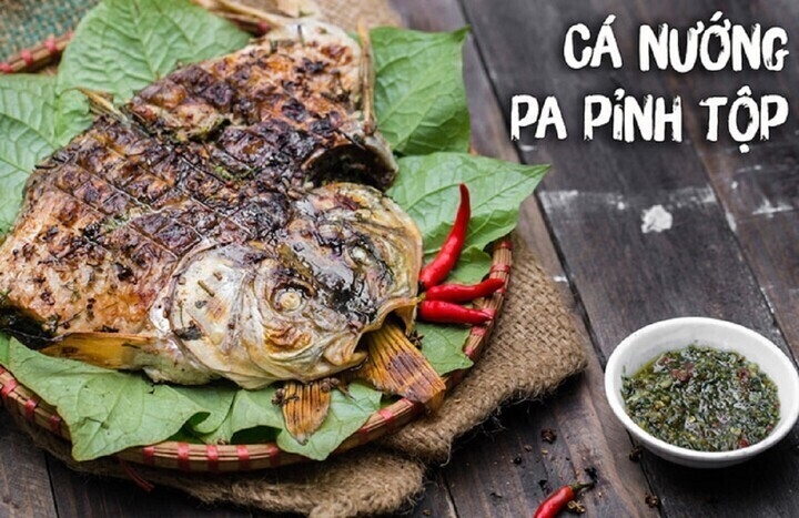 Pa Pỉnh Tộp là món ngon của vùng Tây Bắc, có tên gọi mang nghĩa “cá nướng gập”