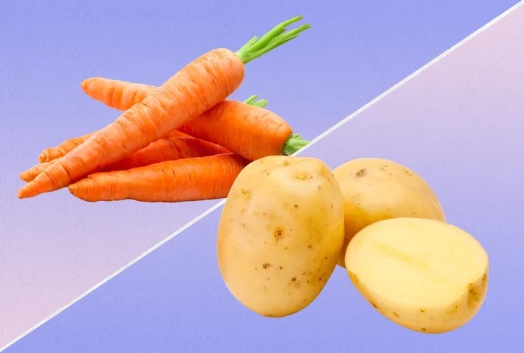 Cà rốt và khoai tây đều chứa carbohydrate và có thể ảnh hưởng đến đường huyết (ảnh Getty Images)