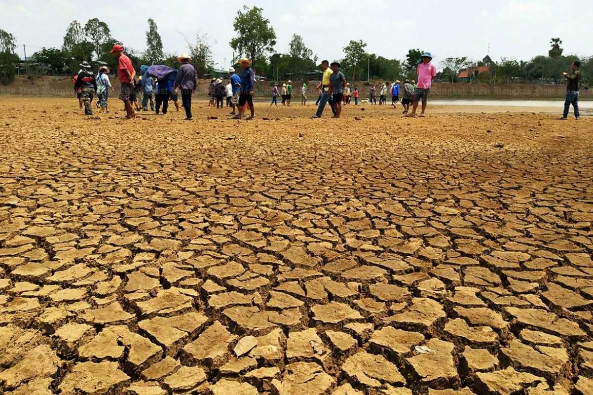 Hiện tượng khô hạn tại miền Trung Thái Lan. Ảnh: Bangkok Post