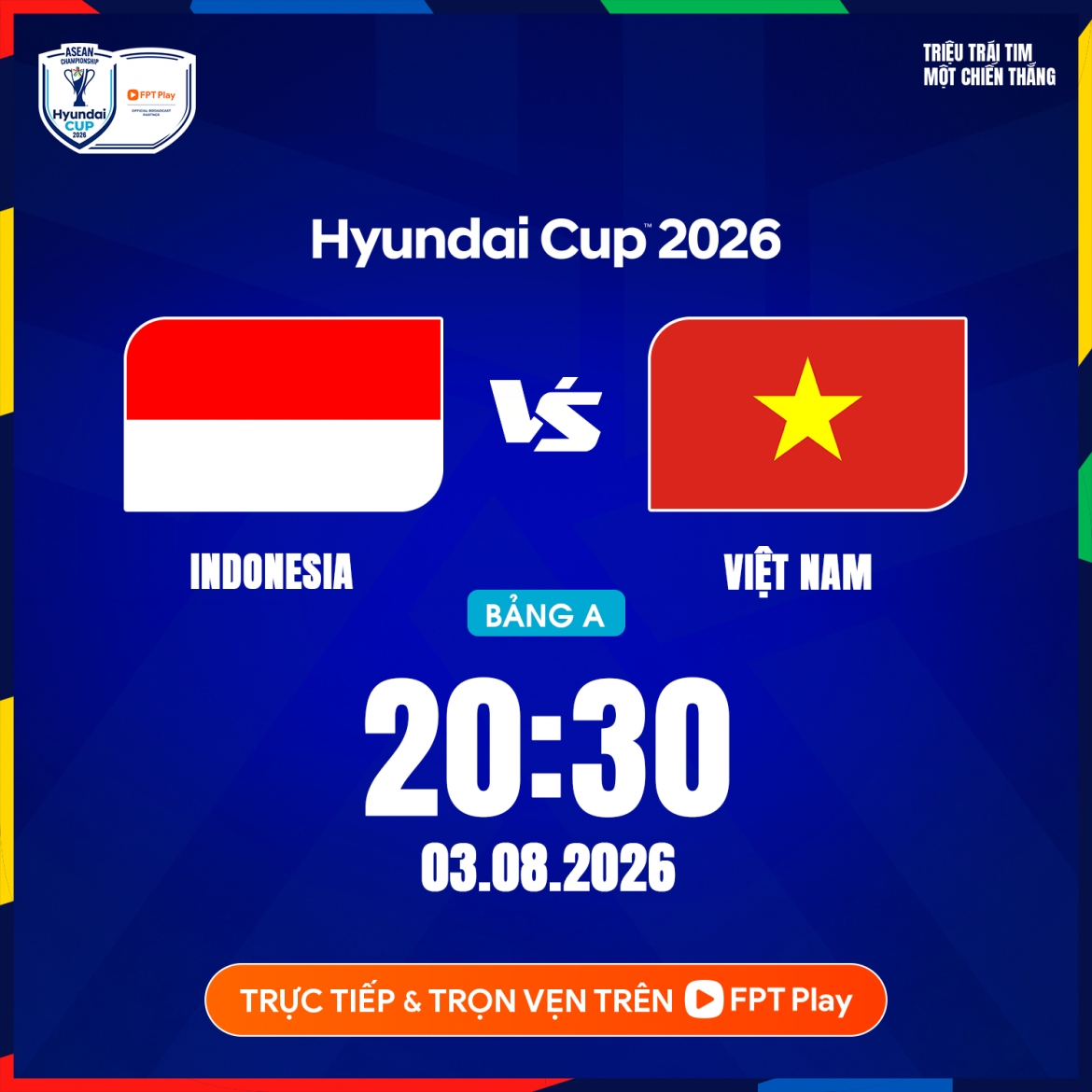 Indonesia đối đầu với Việt Nam vào lúc 20h30 hôm nay 3/8.