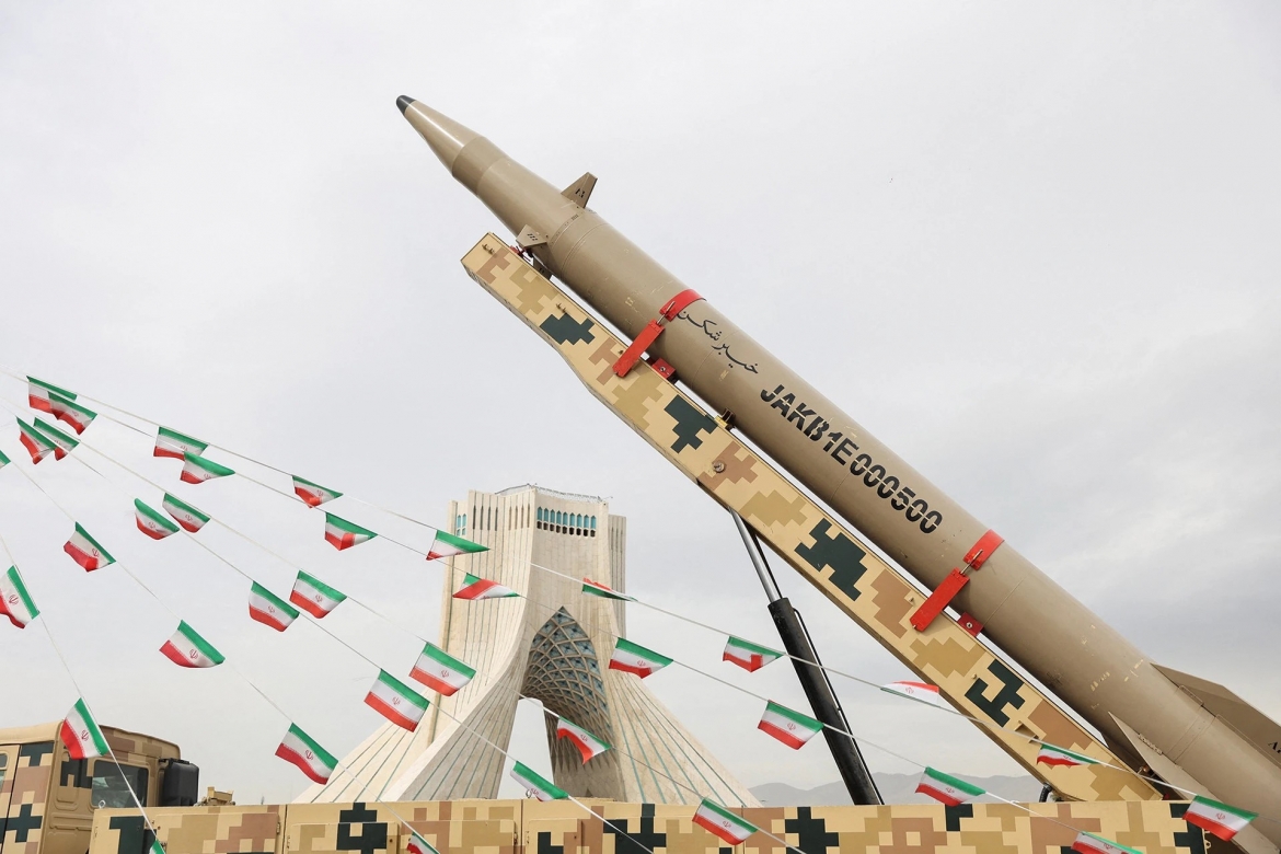 Tên lửa được Iran trưng bày trong dịp kỷ niệm lần thứ 47 Cách mạng Hồi giáo tại Tehran hồi tháng 2 (Ảnh: Reuters)
