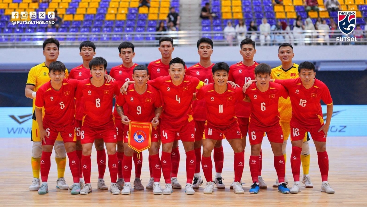 ĐT Futsal Việt Nam vs ĐT Futsal Thái Lan so tài ở lượt trận cuối giải giao hữu Continental Futsal Championship 2026. (Ảnh: FAT)