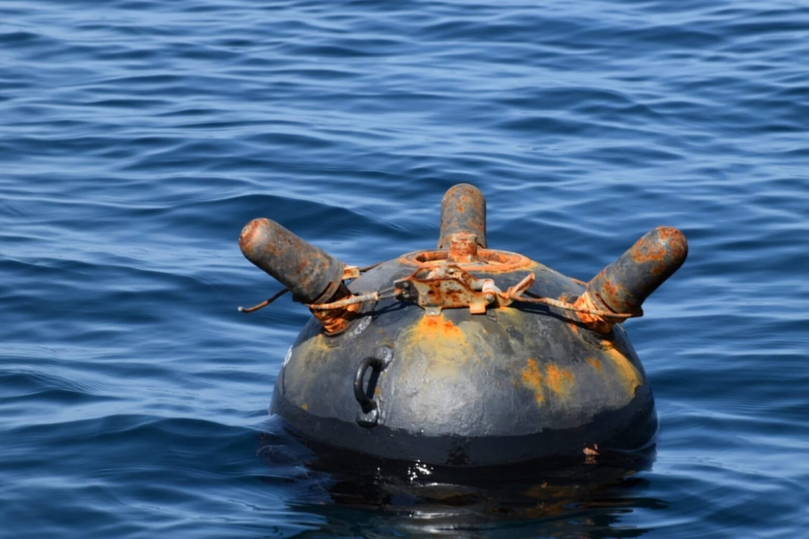 Một quả thủy lôi M-08 (Ảnh: Ukrainian Shipping Magazine)