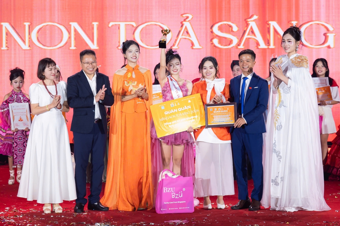 Nguyễn Dư Vân đến từ Quảng Ninh giành quán quân Măng non tỏa sáng 2026 ở hạng mục tài năng vũ đạo.