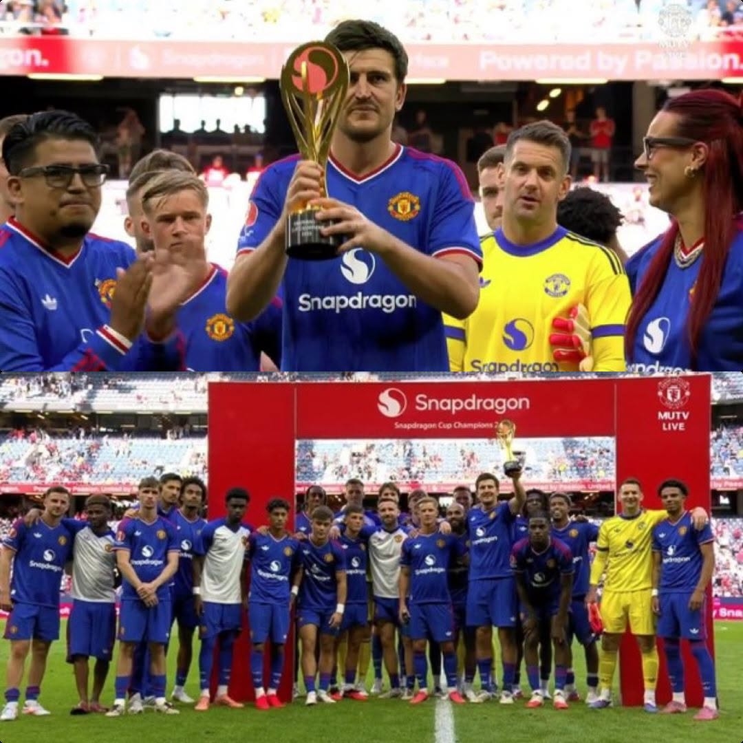 MU giành cúp giao hữu Snapdragon sau khi thắng ngược Atletico Madrid. (Ảnh: Chụp màn hình)