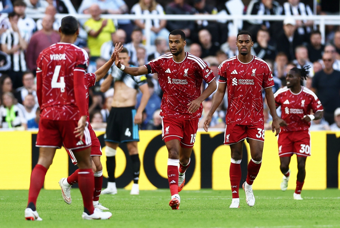 Gakpo ghi bàn gỡ hoà cho Liverpool (Ảnh: Reuters)