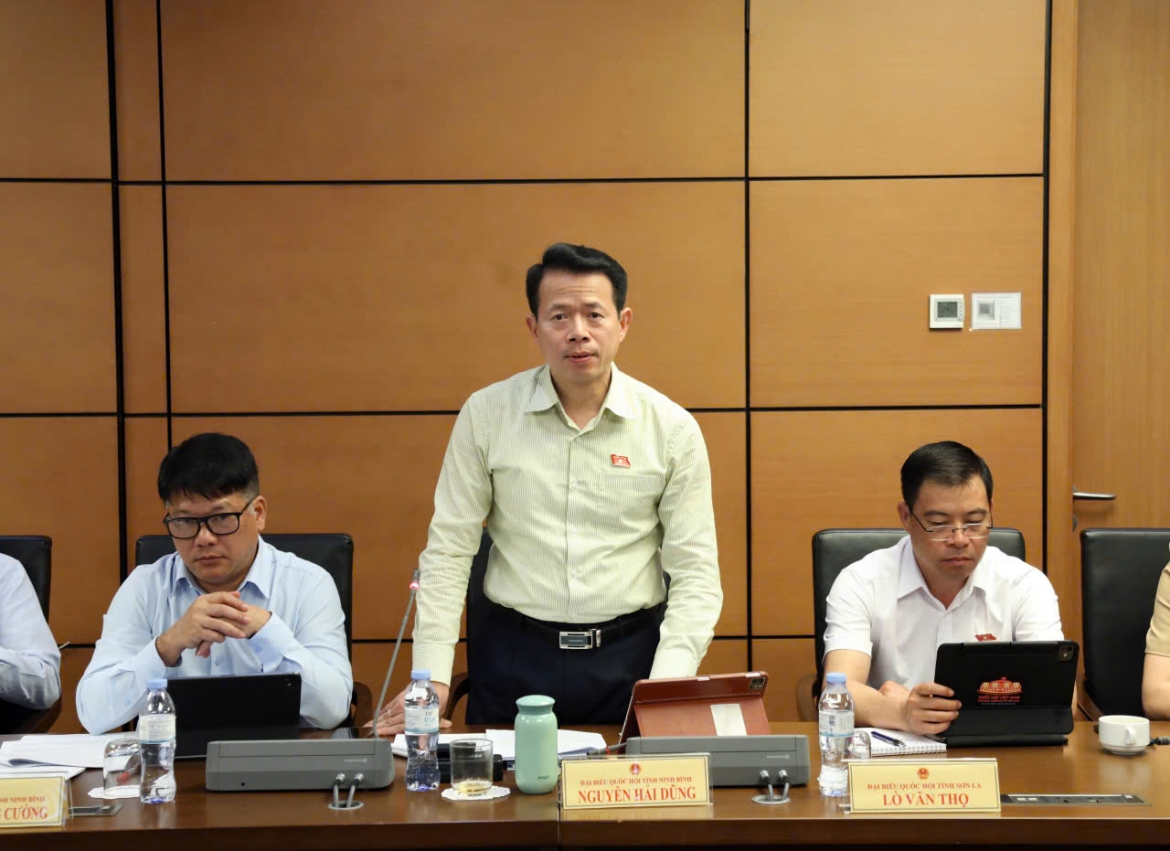 Đại biểu Nguyễn Hải Dũng, đoàn ĐBQH tỉnh Ninh Bình. Ảnh: Phạm Hiếu