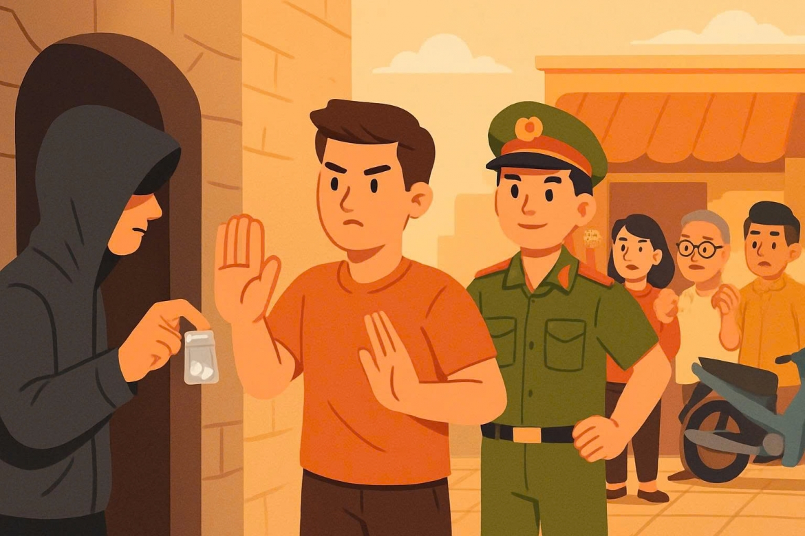 Chung tay đẩy lùi ma túy, bắt đầu từ sự lựa chọn đúng đắn của mỗi người (Ảnh minh họa: ChatGPT)