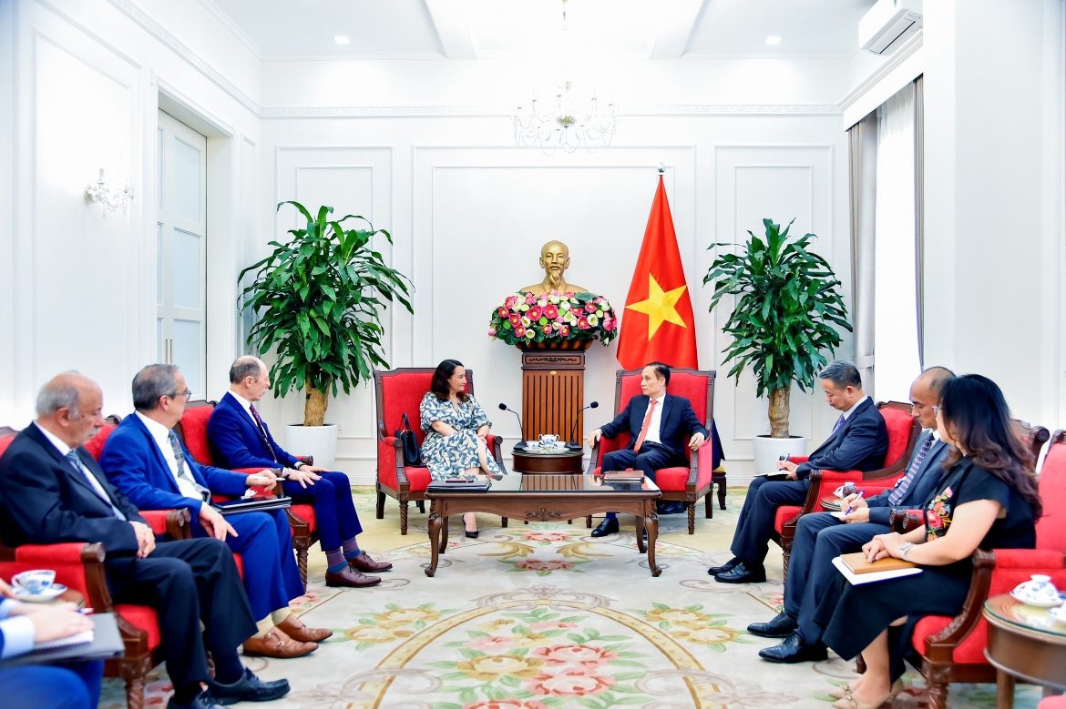 Quang cảnh buổi tiếp. (Ảnh: Quang Hòa)