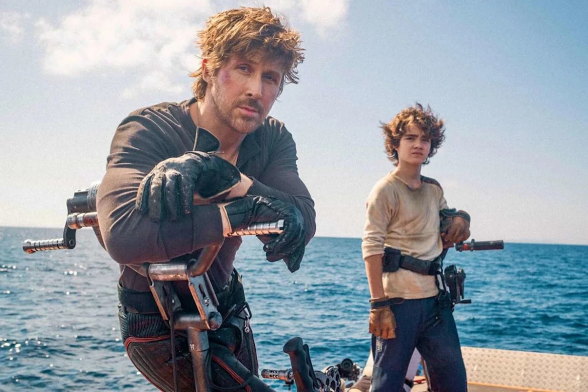Ryan Gosling và Flynn Gray trên phim trường "Star Wars: Starfighter". Ảnh: Lucasfilm