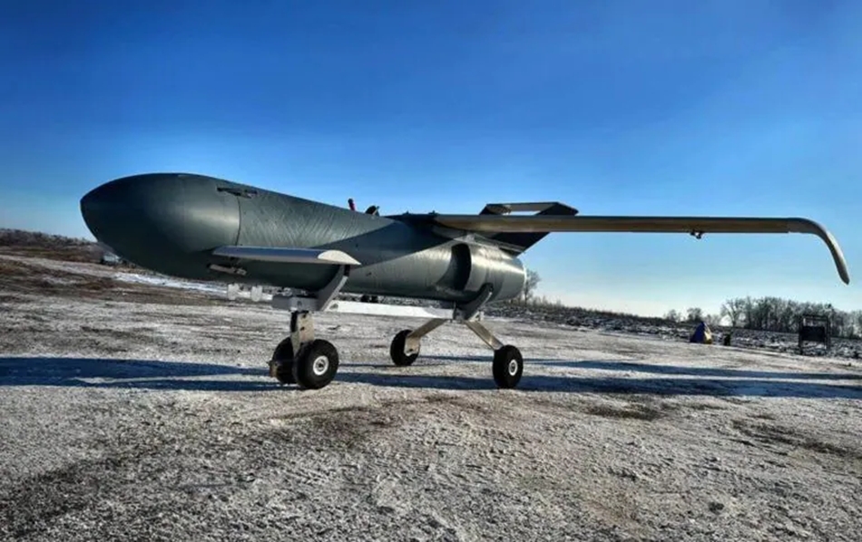 Hệ thống Palianytsia - loại vũ khí lai giữa UAV và tên lửa do Ukraine phát triển. Ảnh: Max Glushak