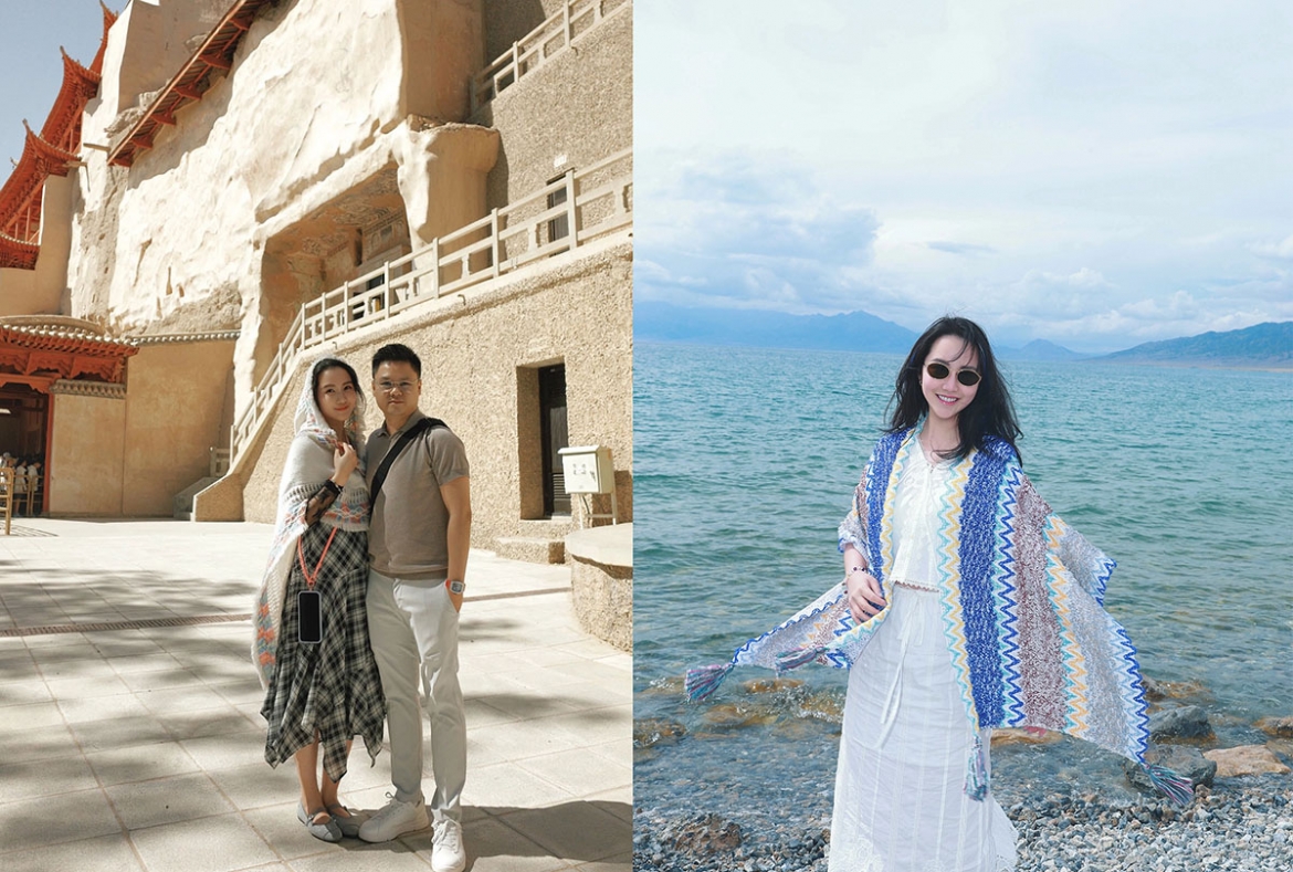 Primmy Trương, bà xã thiếu gia Phan Thành nhận nhiều lời khen khi lên đồ trẻ trung trong chuyến vi vu Trung Quốc cùng chồng.