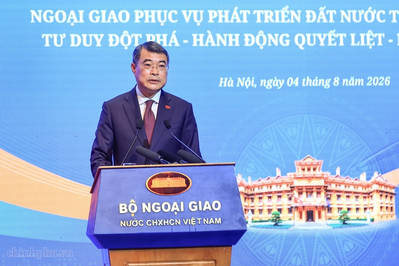Thủ tướng Lê Minh Hưng đánh giá cao những đóng góp quan trọng của ngành ngoại giao trong hơn 80 năm đồng hành cùng sự nghiệp xây dựng và bảo vệ Tổ quốc.