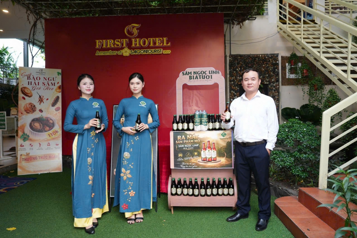 Sản phẩm Bia tươi Sâm Ngọc Linh với nồng độ cồn 4.3%