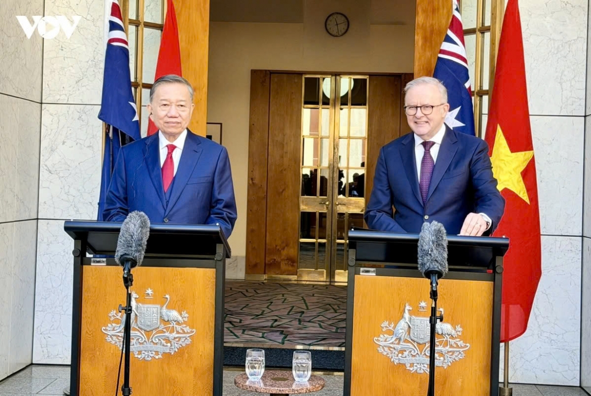 Tổng Bí thư, Chủ tịch nước Tô Lâm và Thủ tướng Australia thông báo kết quả Hội đàm giữa hai nước