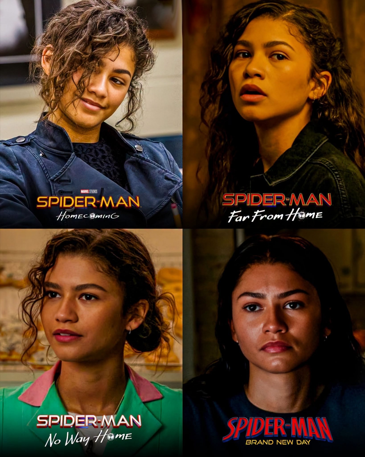 Zendaya qua 4 phần phim Spider Man của nhà MCU. 