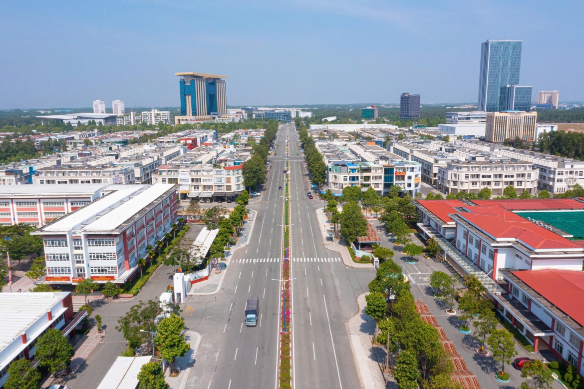 Hạ tầng hoàn chỉnh, dân cư sầm uất tại thành phố mới Bình Dương.