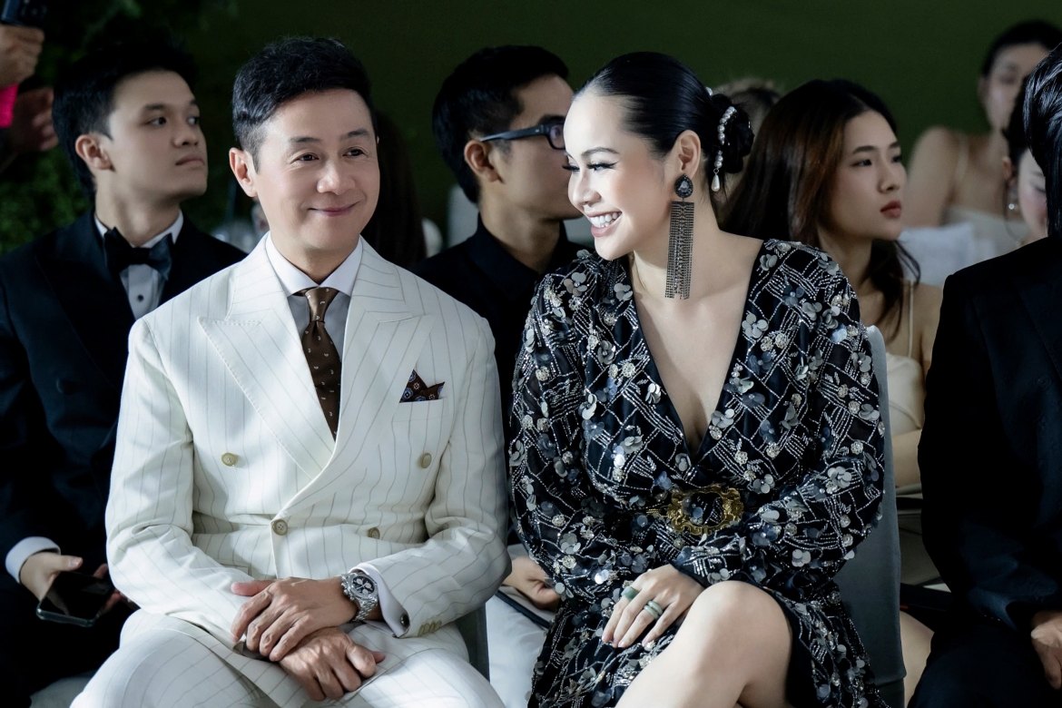 MC Anh Tuấn và người mẫu Vũ Hạnh Nguyên.