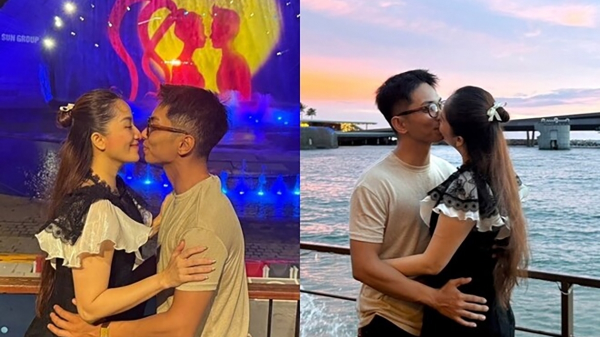 Khánh Thi - Phan Hiển khóa môi lãng mạn tại Phú Quốc.