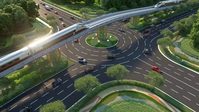 Phối cảnh một nút giao tại Đặc khu Phú Quốc, dự kiến các công trình, dự án giao thông sẽ hoàn thành trong năm 2027.