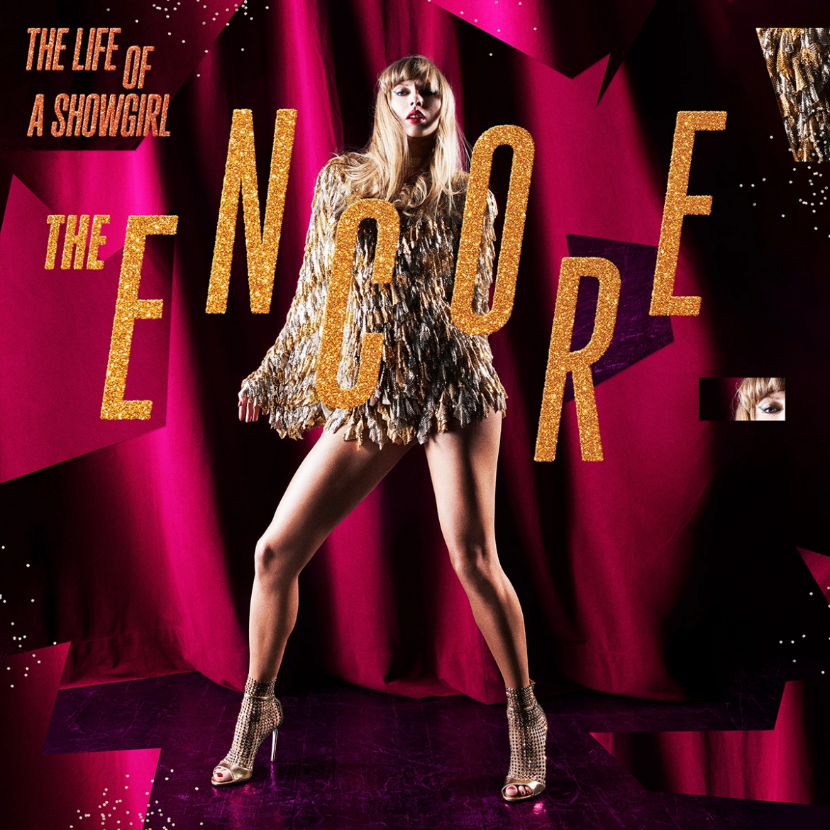 Bìa album “The Life of a Showgirl: The Encore” của Taylor Swift. (Ảnh: Variety)