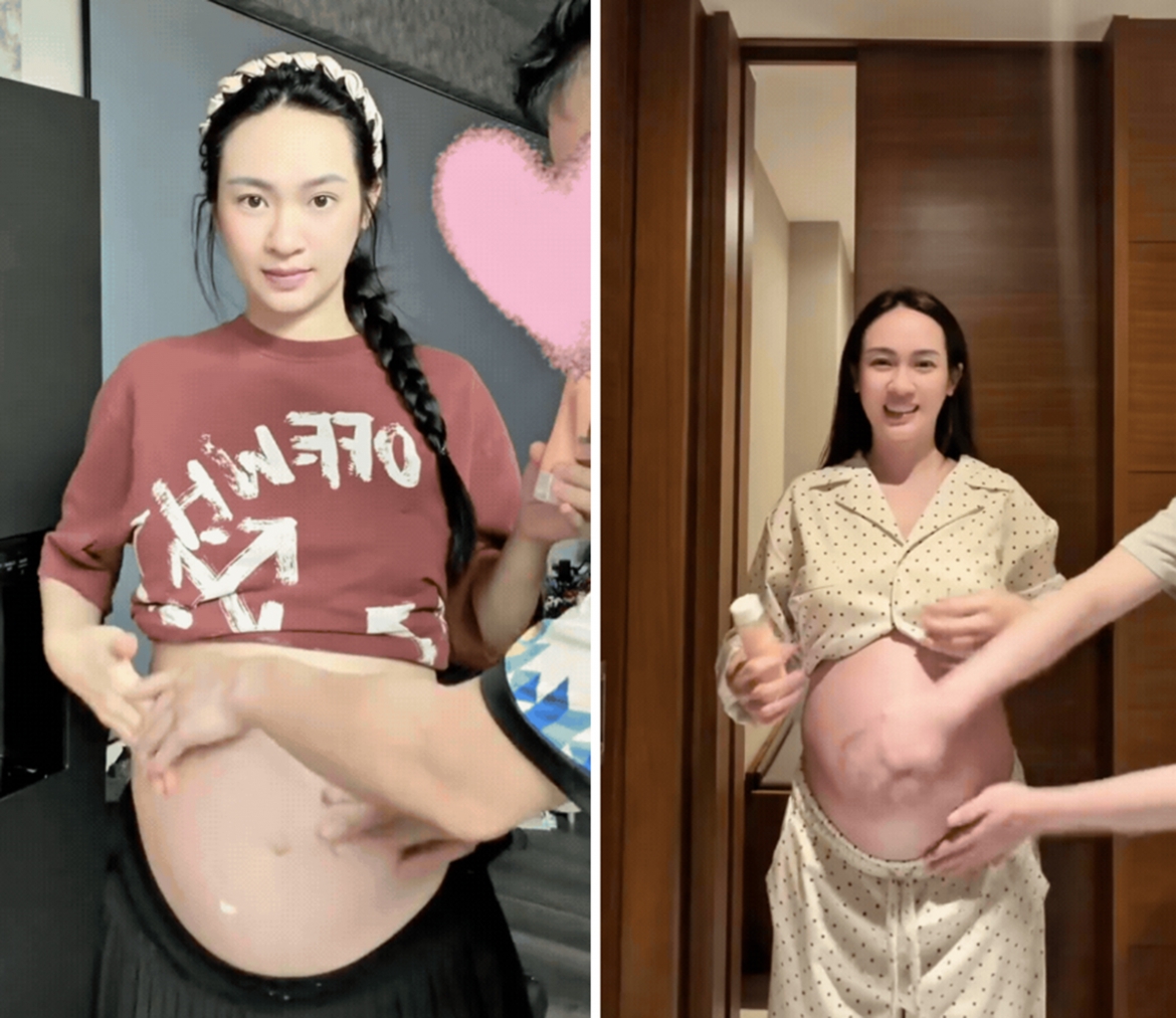 Vũ Thuý Quỳnh được thiếu gia Đức Phạm dành đặc quyền khi bầu bí.