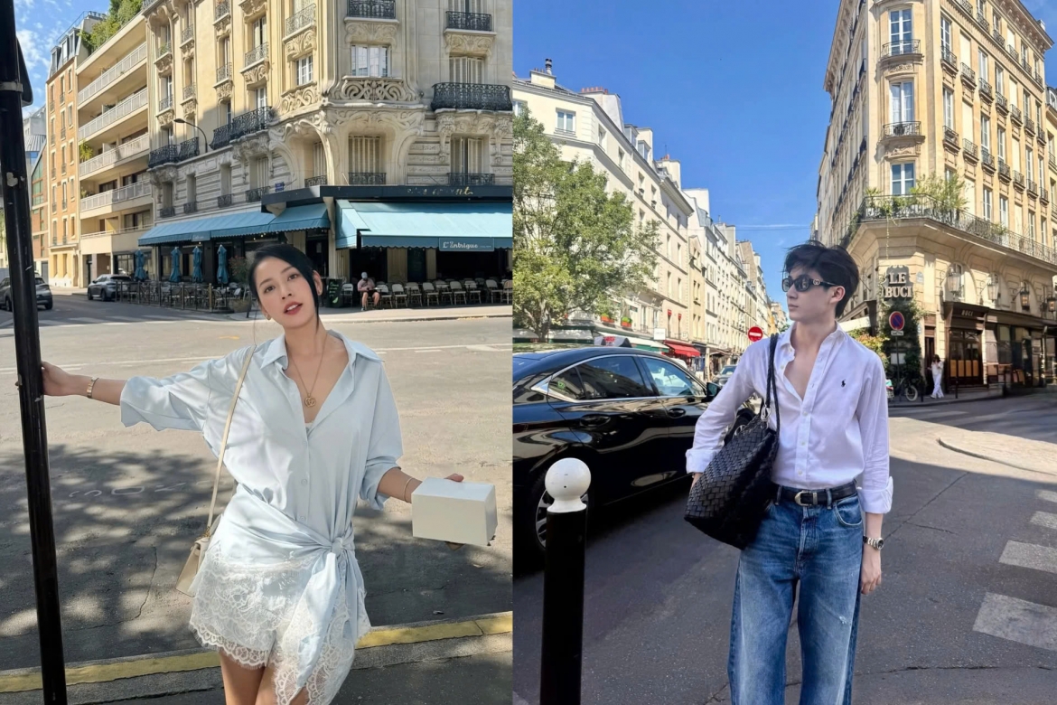 Sao Việt 4-10: Mới đây, Chi Pu chia sẻ loạt ảnh cũ chụp trên đường phố Paris, gây chú ý với phong cách nữ tính trong sơ mi trắng và quần short ren. Dù không nhắc đến Matthis, cư dân mạng nhanh chóng soi ra một số khung cảnh trong ảnh của cô có nét tương đồng với những bức hình mỹ nam sinh năm 2004 từng đăng tại Pháp, từ kiến trúc đến góc phố, làm dấy lên nhiều đồn đoán về hành trình của cả hai.